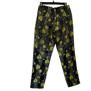 Scotch & Soda Florita Starwatcher Trousers Black & Green Floral Tapestry XS NWOT